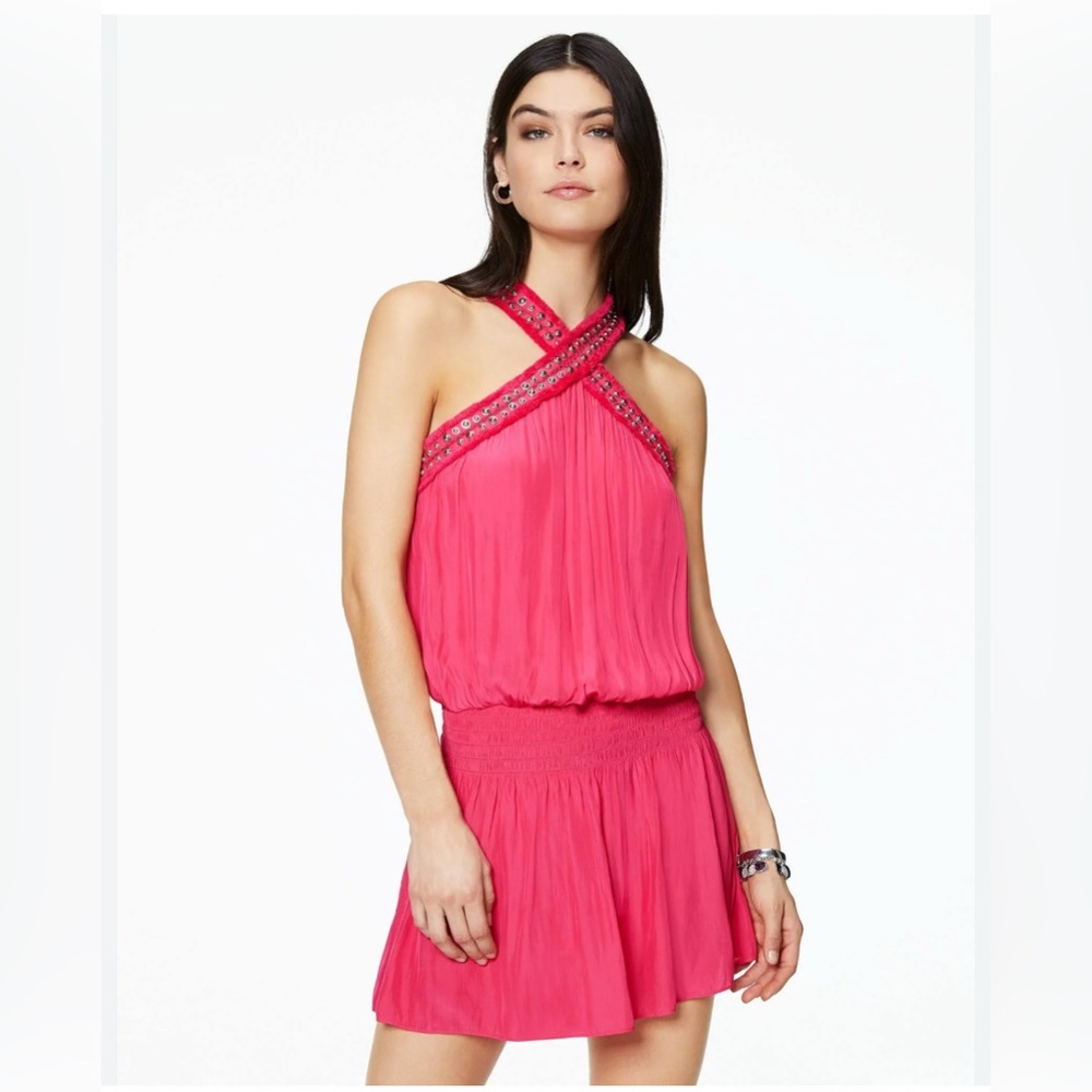 Ramy Brook Pink Halter Mini Dress